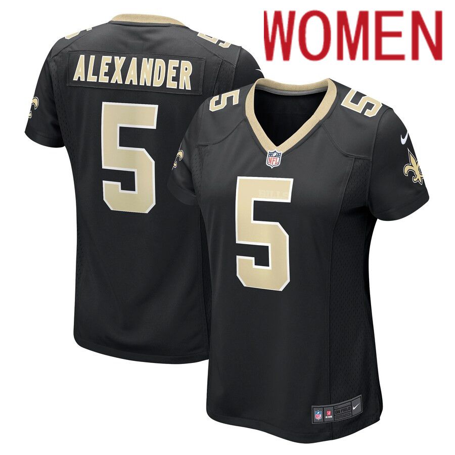 Women New Orleans Saints 5 Kwon Alexander Nike Black Game Player NFL Jersey